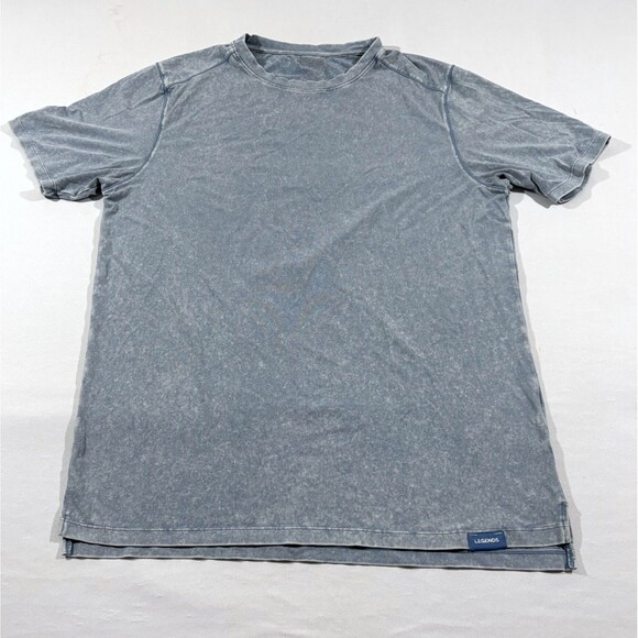 Legends Shirt Mens Blue Mineral Wash Short Sleeve Crew Athletic Workout Gym Sz L - Picture 1 of 9